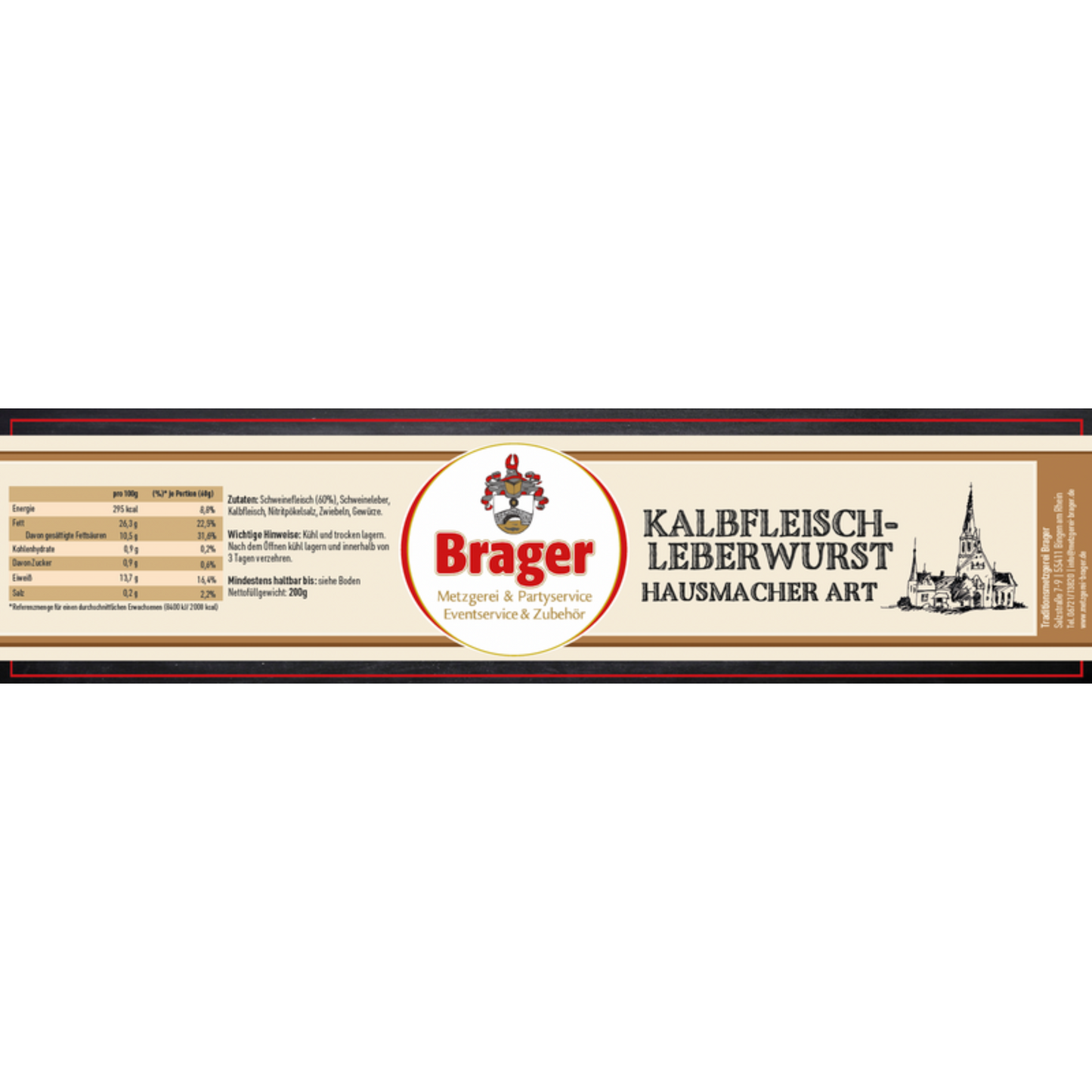 Hausmacher Kalbfleischleberwurst (200g)