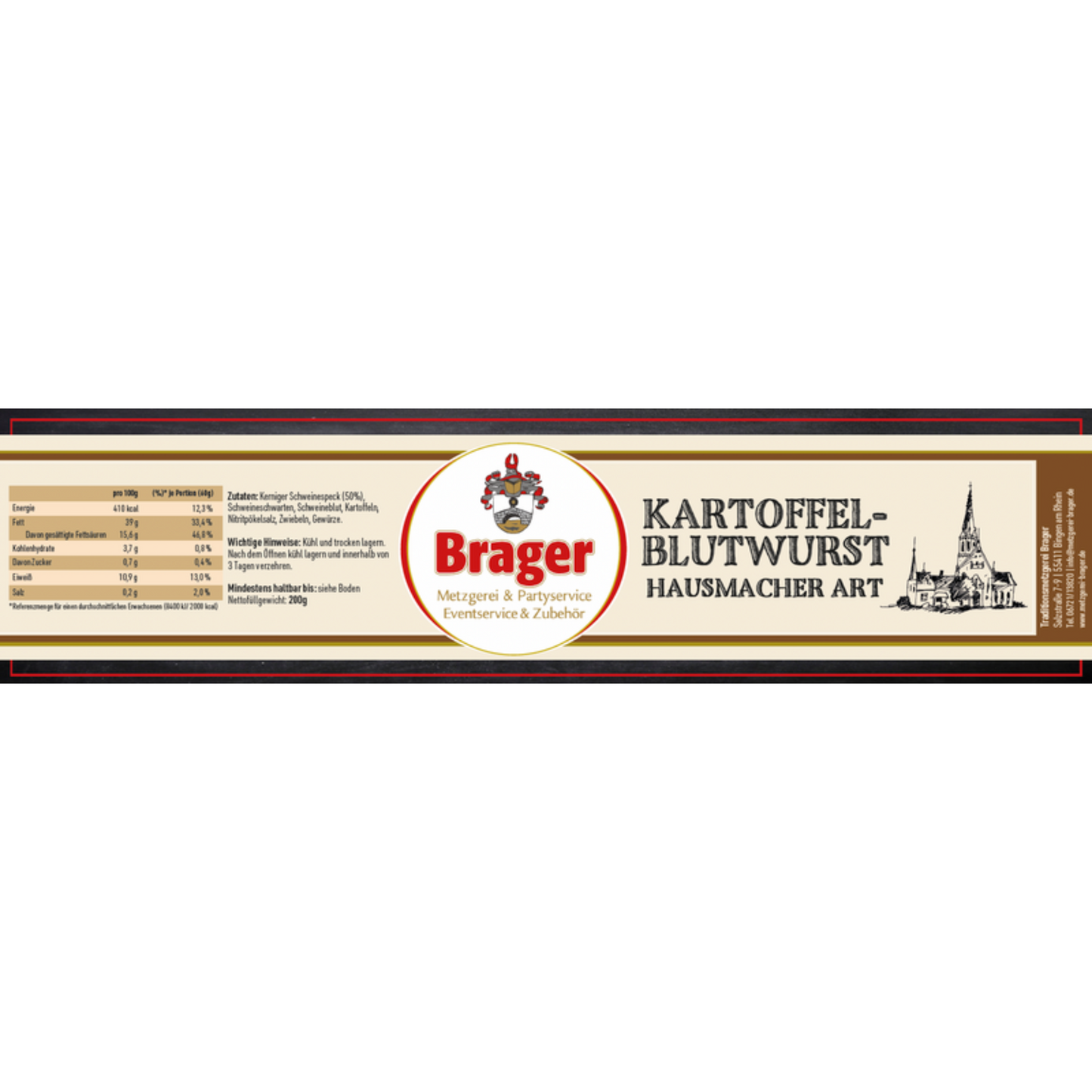 Hausmacher Kartoffelblutwurst (200g)