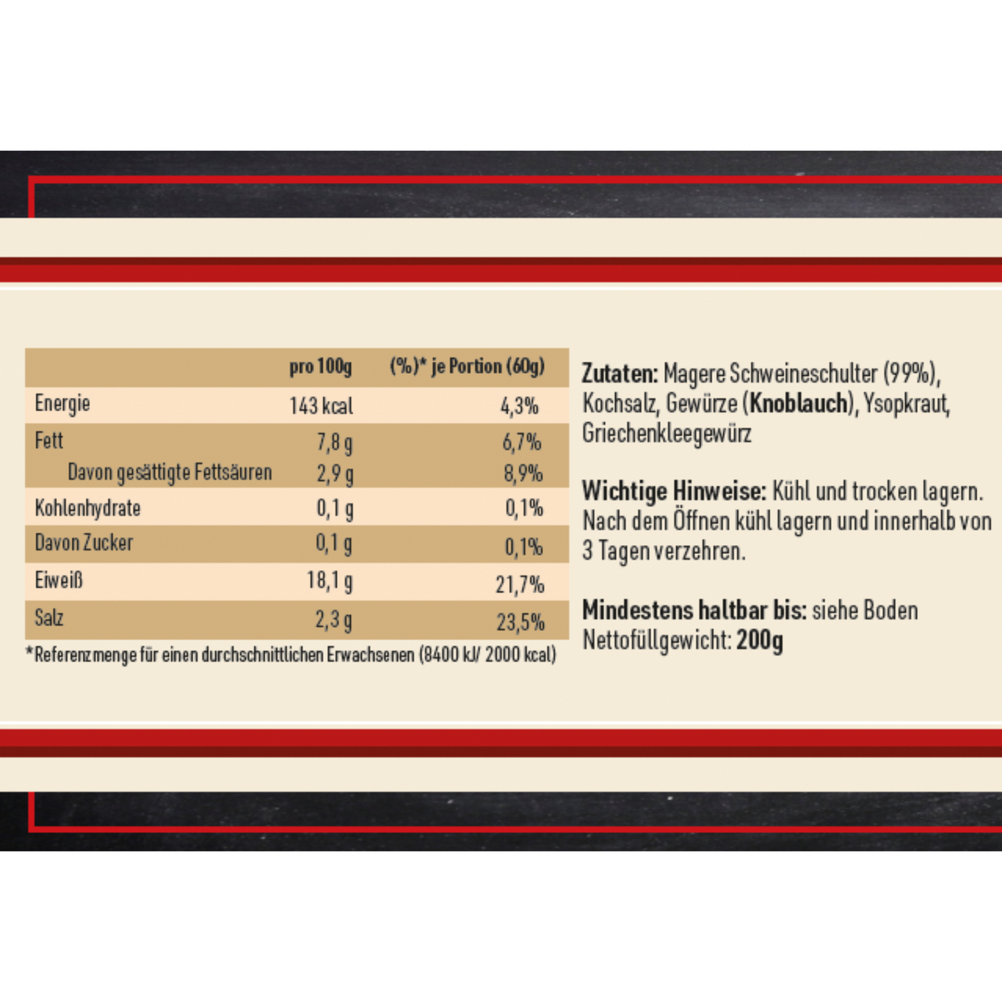 Hildegard Bratwurst (200g)